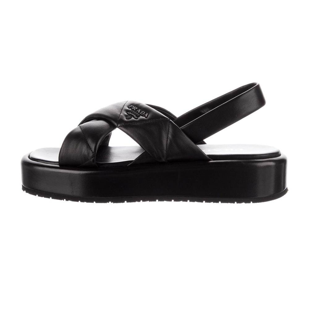Prada Leather Slingback Sandals